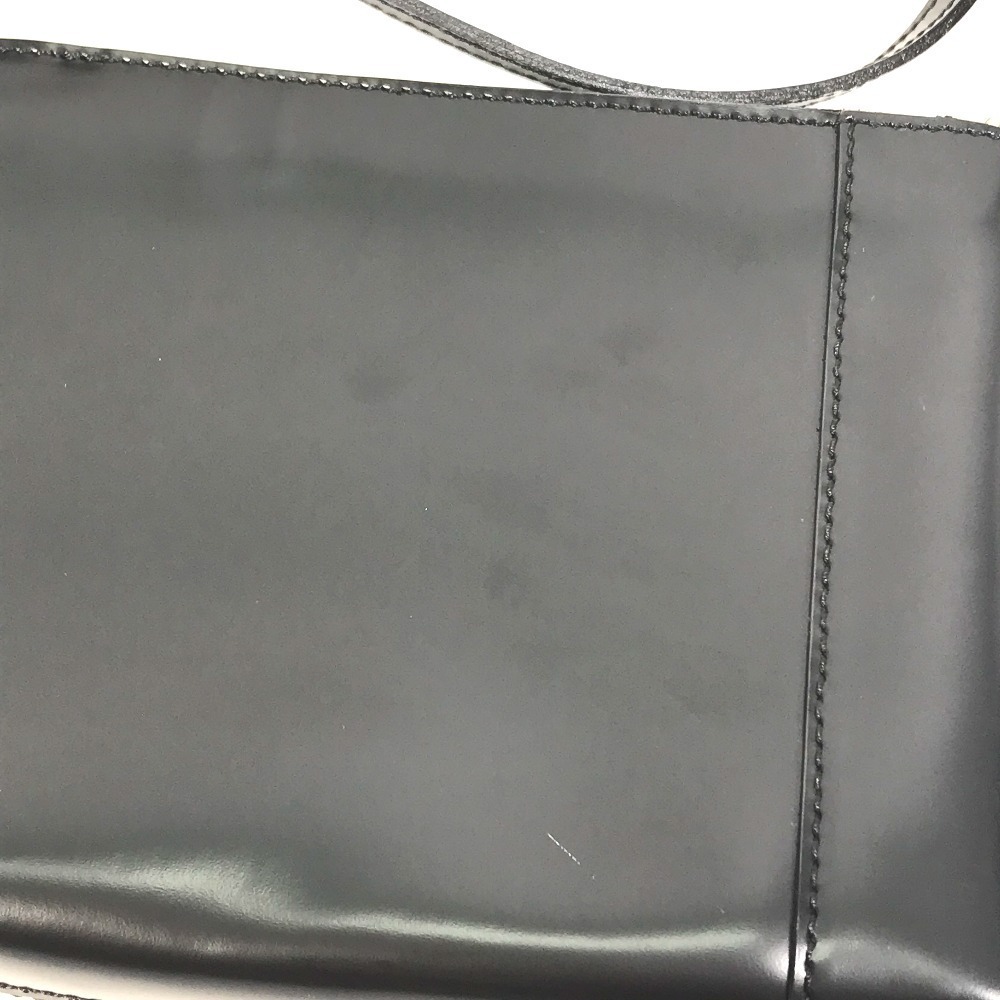 Dior Logo Compact Pochette Crossbody Shoulder Bag Black Leather - Picture 8 of 9